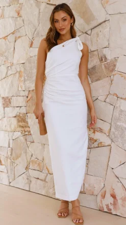 Main St Sale Dresses^Nahilla One Shoulder Maxi Dress - White
