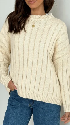 Fashion Allied Knit Tops|Knitwear^Naima Jumper - Cream