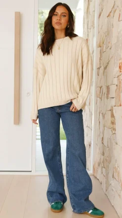 Fashion Allied Knit Tops|Knitwear^Naima Jumper - Cream