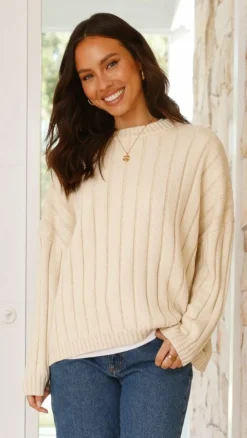 Fashion Allied Knit Tops|Knitwear^Naima Jumper - Cream