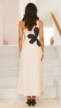 Main St Dresses|Maxi^Nancia Maxi Dress - Beige / Black