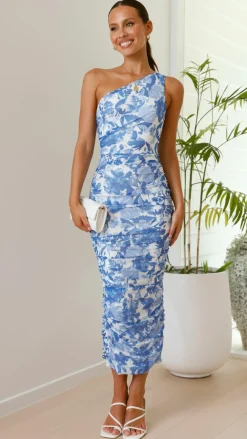 Sweet Acacia Sale Dresses^Natalia Midi Dress - Blue Floral