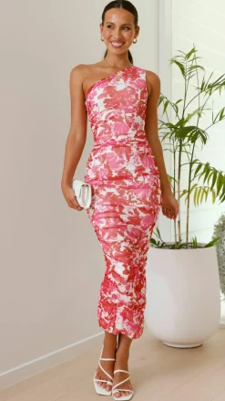 Sweet Acacia Sale Dresses^Natalia Midi Dress - Pink Floral