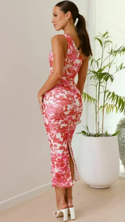Sweet Acacia Sale Dresses^Natalia Midi Dress - Pink Floral