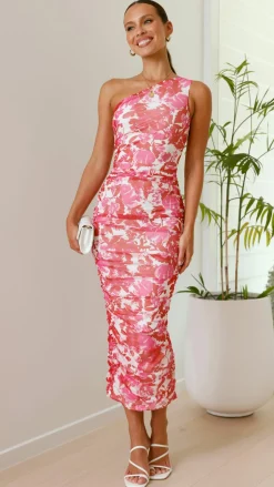 Sweet Acacia Sale Dresses^Natalia Midi Dress - Pink Floral