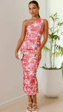 Sweet Acacia Sale Dresses^Natalia Midi Dress - Pink Floral