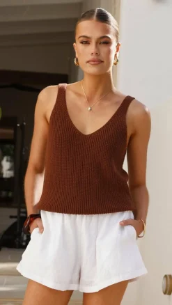 Rock Fashion Knit Tops|Knitwear^Neelia Top - Chocolate