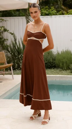 Main St Dresses|Maxi^Nereda Maxi Dress - Chocolate