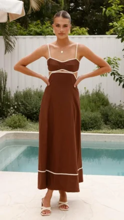 Main St Dresses|Maxi^Nereda Maxi Dress - Chocolate
