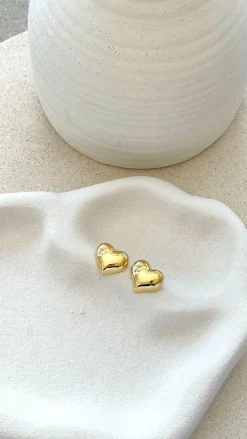 Your Accessory Shop Earrings|Bump Friendly^Neve Heart Earrings - Gold