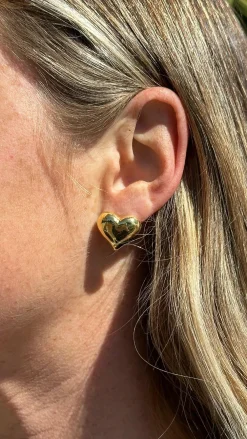 Your Accessory Shop Earrings|Bump Friendly^Neve Heart Earrings - Gold