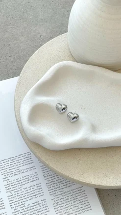 Your Accessory Shop Earrings|Wedding Guest Dresses^Neve Heart Earrings - Silver