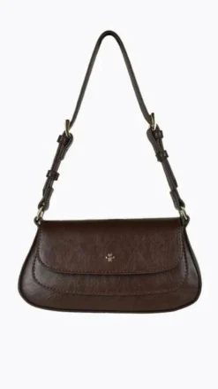Peta and Jain Bags^Nikki Shoulder Bag - Choc Crinkle