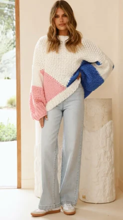 Fashion Allied Knitwear|Knitwear^Nila Knit Sweater - White Multi