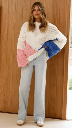 Fashion Allied Knitwear|Knitwear^Nila Knit Sweater - White Multi