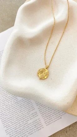 Angel Whisper Necklaces|Bump Friendly^Ocean Coin Charm Necklace - Gold