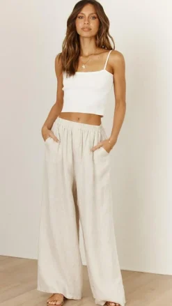 Fashion Allied Bottoms^Oceana Pants - Natural