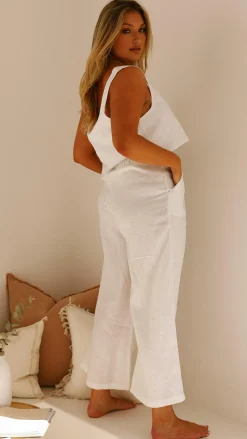 Fashion Allied Bottoms^Oceana Pants - White