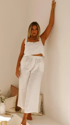 Fashion Allied Bottoms^Oceana Pants - White