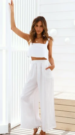 Fashion Allied Bottoms^Oceana Pants - White