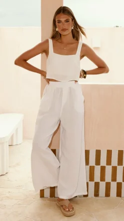 Fashion Allied Bottoms^Oceana Pants - White