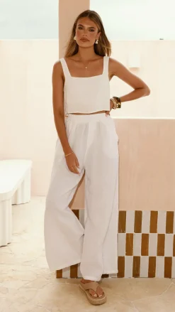 Fashion Allied Bottoms^Oceana Pants - White