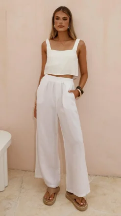 Fashion Allied Bottoms^Oceana Pants - White