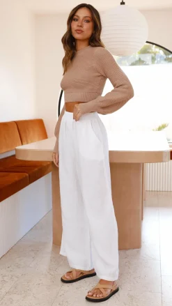 Fashion Allied Bottoms^Oceana Pants - White
