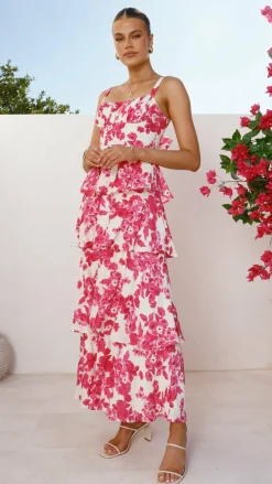 LILYWHYT Dresses|Maxi^Odilia Maxi Dress - Pink/White Floral