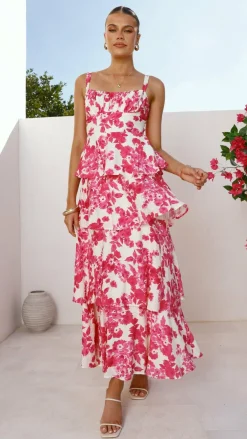 LILYWHYT Dresses|Maxi^Odilia Maxi Dress - Pink/White Floral