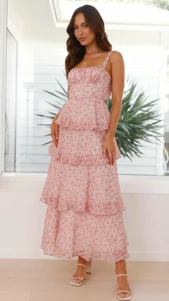 LILYWHYT Dresses|Maxi^Page Maxi Dress - Pink / White Floral