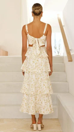 LILYWHYT Sale Dresses^Page Maxi Dress - Yellow Floral