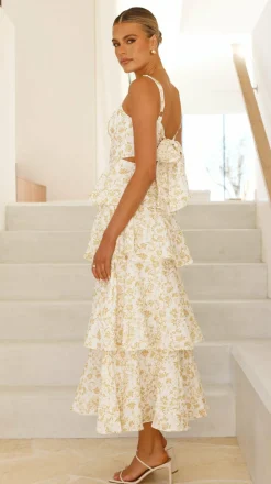 LILYWHYT Sale Dresses^Page Maxi Dress - Yellow Floral