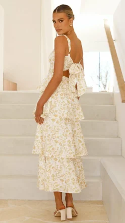 LILYWHYT Sale Dresses^Page Maxi Dress - Yellow Floral