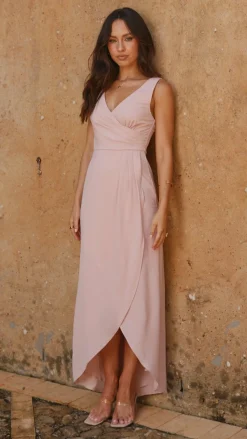LILYWHYT Mi Amore|Dresses^Pamela V Neck Maxi Dress - Dusty Pink