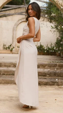 LILYWHYT Mi Amore|Dresses^Pamela V Neck Maxi Dress - Ivory