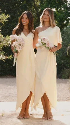LILYWHYT Mi Amore|Dresses^Pamela V Neck Maxi Dress - Yellow
