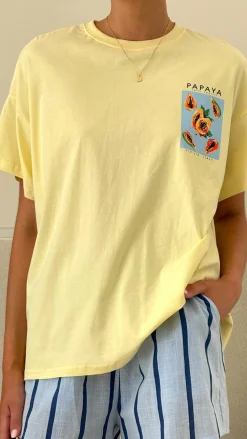 By Frankie Sets|Bottoms^Papaya Top and Shorts Set - Yellow/Blue