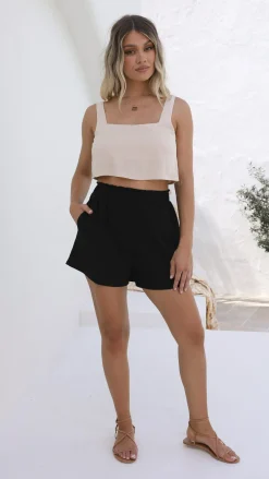 Desire Bottoms^Paula Shorts - Black