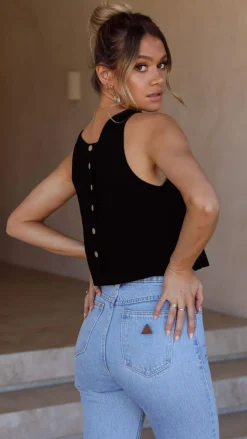 Desire Tops^Persephone Crop Top - Black