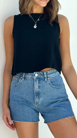 Desire Tops^Persephone Crop Top - Black