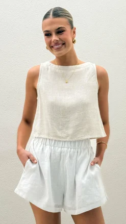 Desire Tops^Persephone Crop Top - Natural