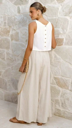 Desire Tops^Persephone Crop Top - White
