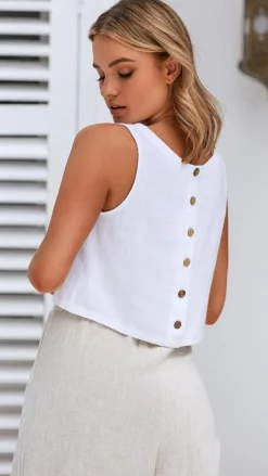 Desire Tops^Persephone Crop Top - White