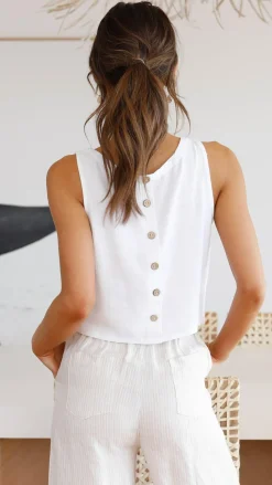 Desire Tops^Persephone Crop Top - White