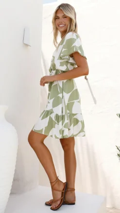 Miracle Fashion Dresses|Mini^Poppi Mini Dress - Sage Print