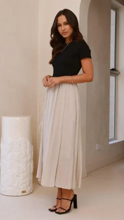 Amore Agencies Dresses|Maxi^Portia Maxi Dress - Black / Cream