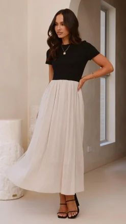 Amore Agencies Dresses|Maxi^Portia Maxi Dress - Black / Cream