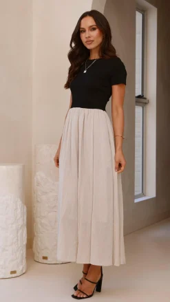 Amore Agencies Dresses|Maxi^Portia Maxi Dress - Black / Cream