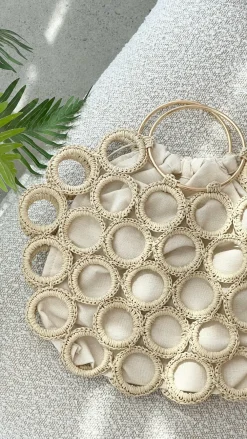 Adorne Bags^Posie Crochet Rings Bag - Natural